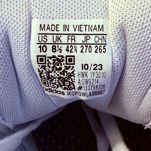 Adidas White Black Stripe Sneakers Women’s Size 10 – Clean, Gently Worn - Picture 8 of 9